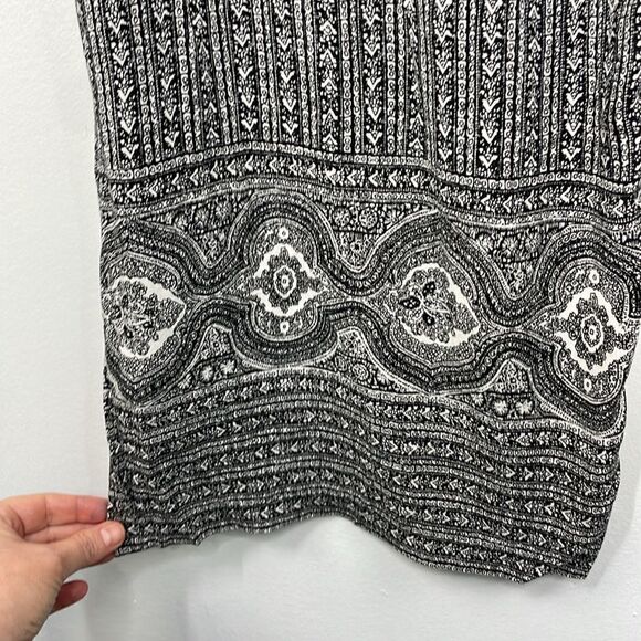 AVA & VIV Boho Pull Up wide leg pants 2X black & white - Picture 7 of 12